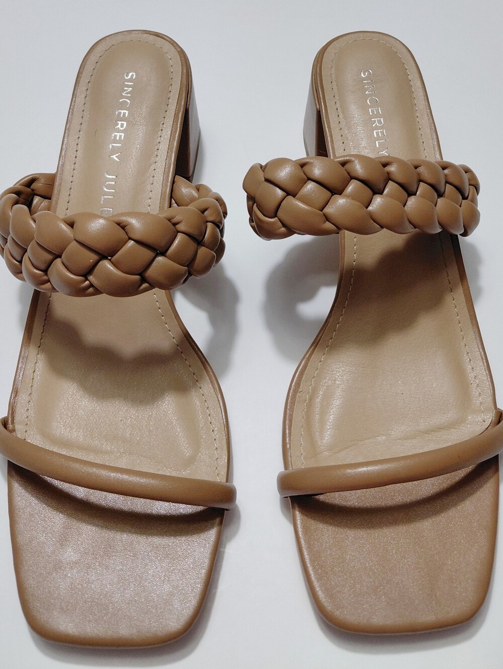 SINCERELY JULES Women's Tan  Braided Sandals - 8.5M